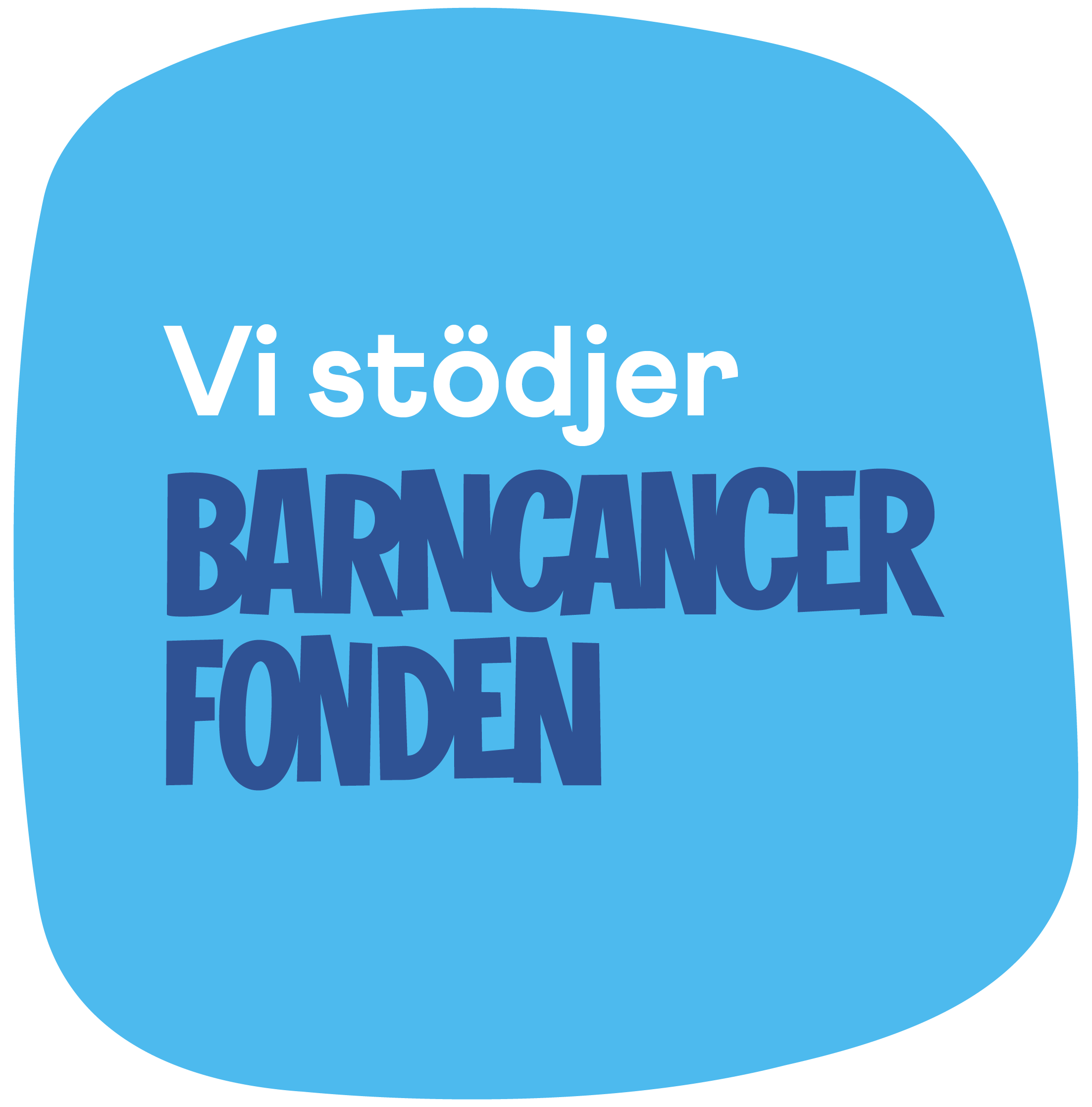 Vi stödjer Barncancerfonden